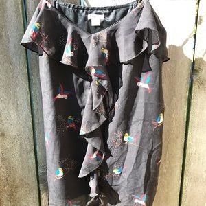 Xhilaration Bird Blouse
